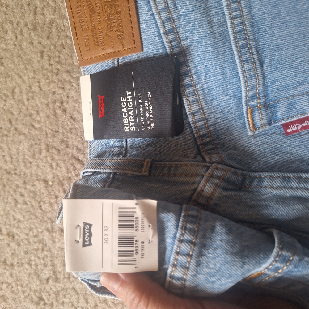 Levi's Blue Straight Leg Jeans Classic Style - Picture 6 of 6